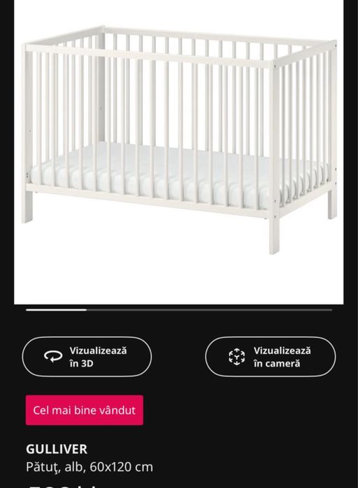 Vand patut bebe ikea in imprejurimi cu predare personală