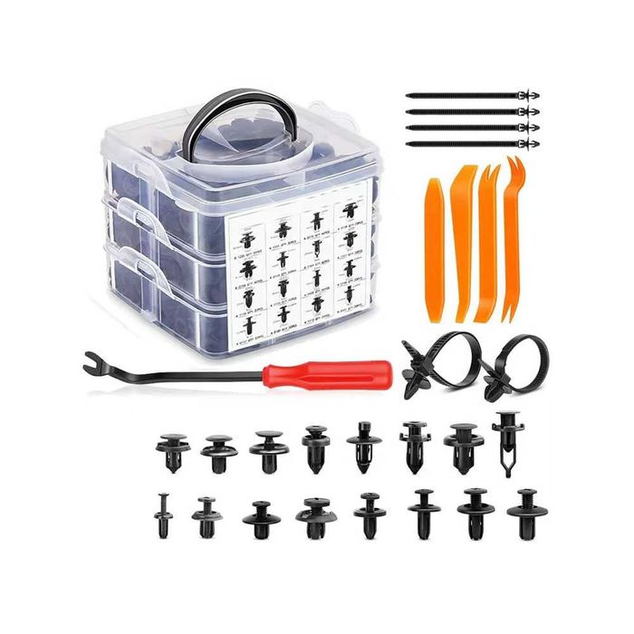 Комплект щипки за кори и тапицерия 635 части – Автомобилни клипсове