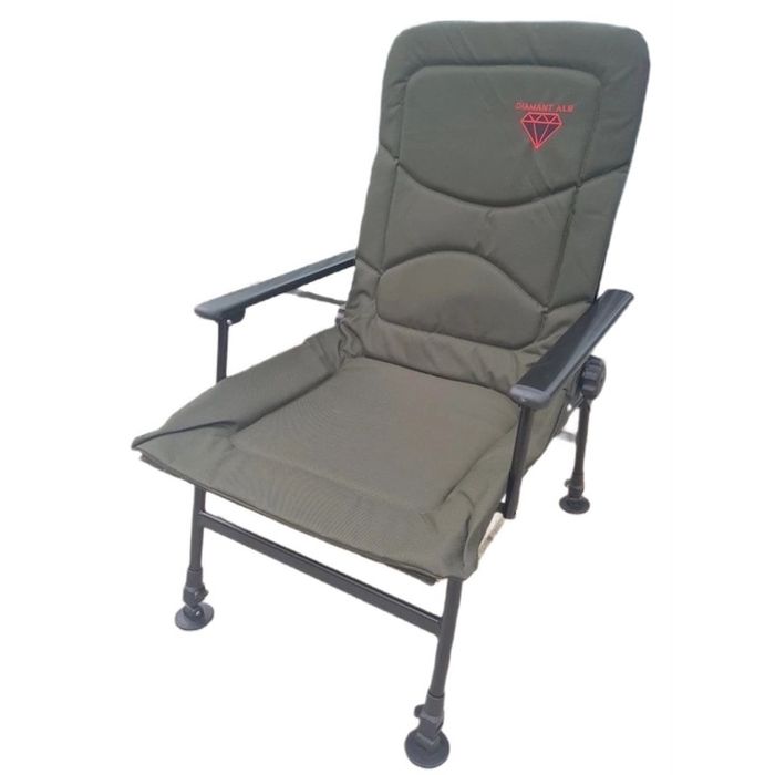 Scaun Pescuit (Camping) Cu Cotiere, Spatar, picioare reglabile, 140kg