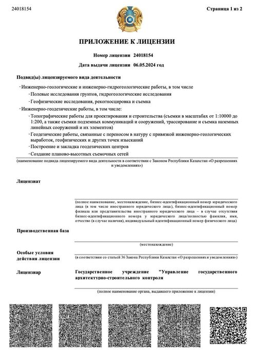 Продам готовое ТОО с лицензией ИД (геодезия) — под ключ