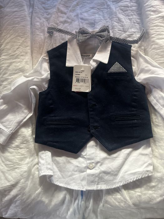 Sacou cu camasa + papion bebe Mamino
