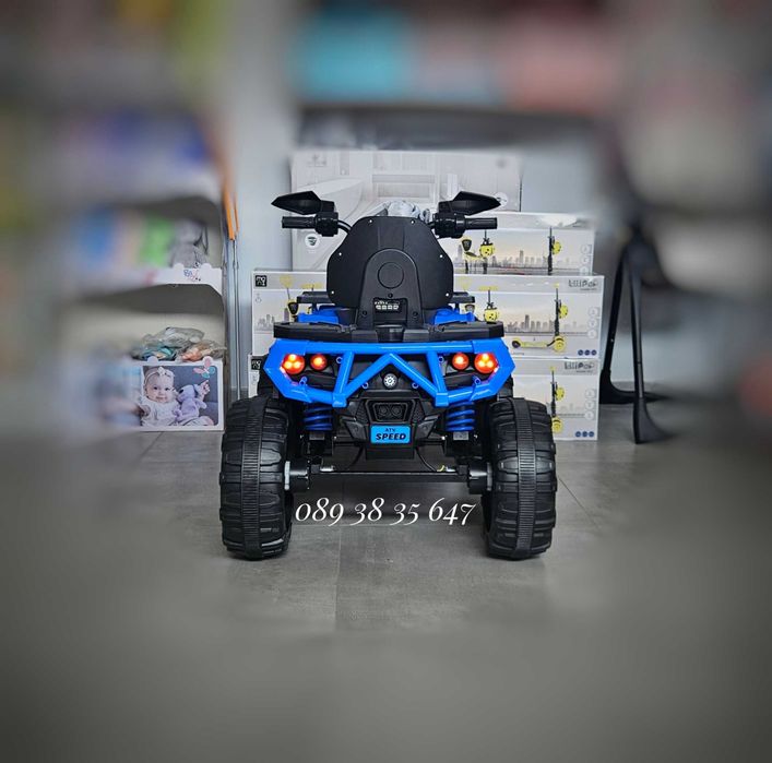ПРОМОЦИЯ ДО 01.08!НОВО!Акумулаторно ATV Speed BLUE с 4x4,12V,дистанционно,USB