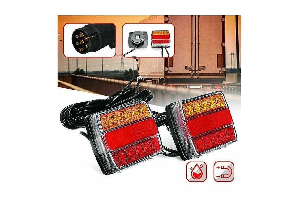 LED диодни стопове, 12V с магнит и окабеляване, 5 функции, комплект