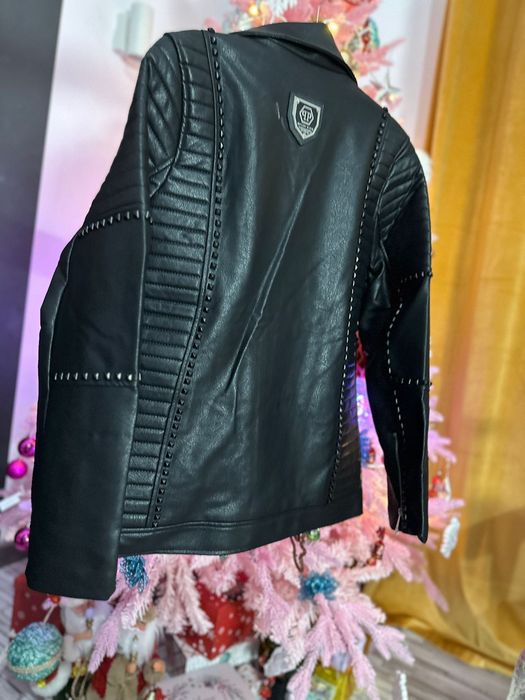 Jacheta piele eco Philipp Plein pe STOC