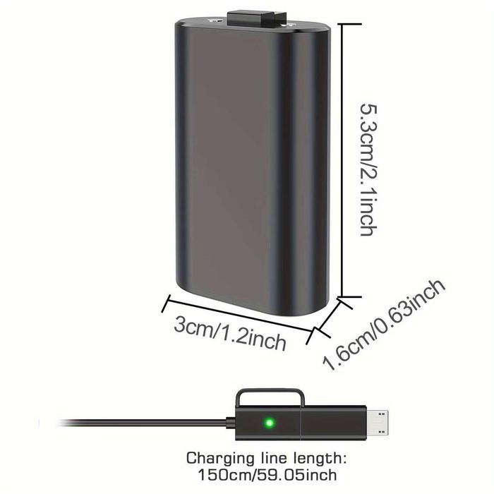Батерия за Xbox One/X Series 1200mAh + кабел – Новa