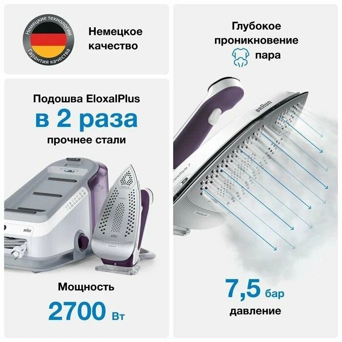 Утюги с парогенератором Braun IS7266vi