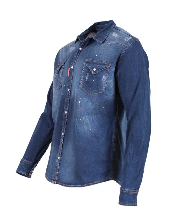 Мъжка дънкова риза Slim Fit размери - S,M