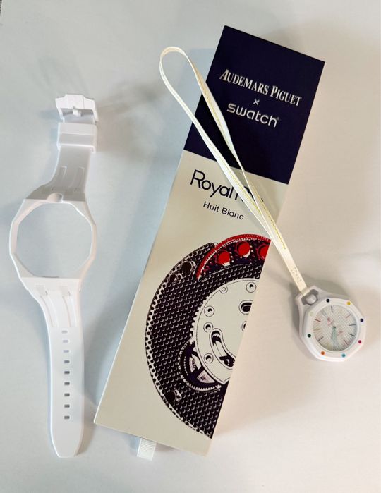 Ceas AP  X Swatch Royal Pop Huit Blanc Premium