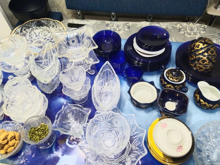 Посуды. Хрусталь по 500тг