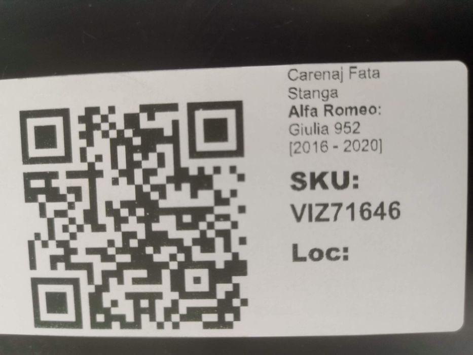 Carenaj Fata Stanga Alfa Romeo Giulia 952 2016 2017 2018 2019 2020 Ori