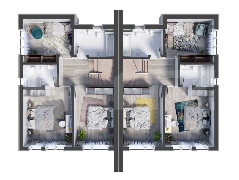 Casa moderna cu terasa panoramica si garaj dublu – confort, intimita