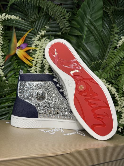 Christian Louboutin High White Blue