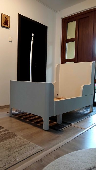 Pat copii extensibil Ikea 80×200 + Saltea