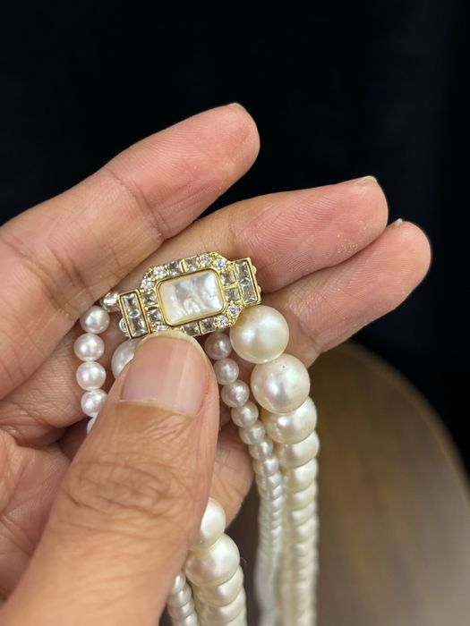 Колие от естествени ненуклеирани сладководни перли