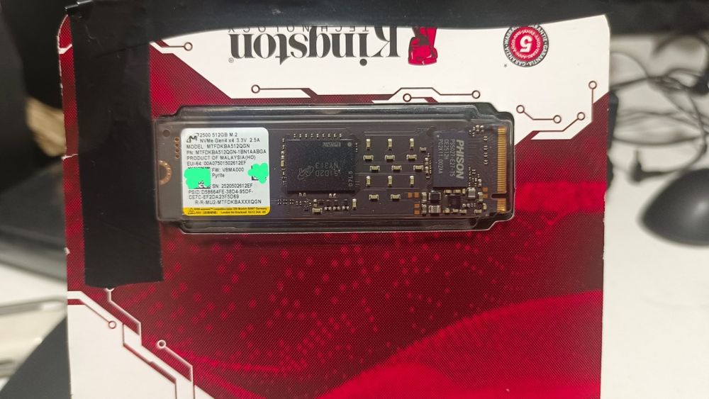 SSD Micron 2.500: 512GB M.2 NVMe PCIe 4.0
