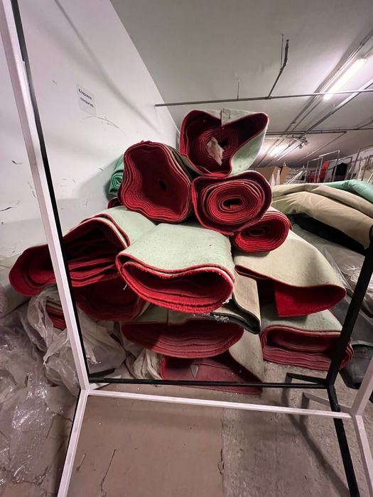 Ковер кілем 4 метр красный ковры