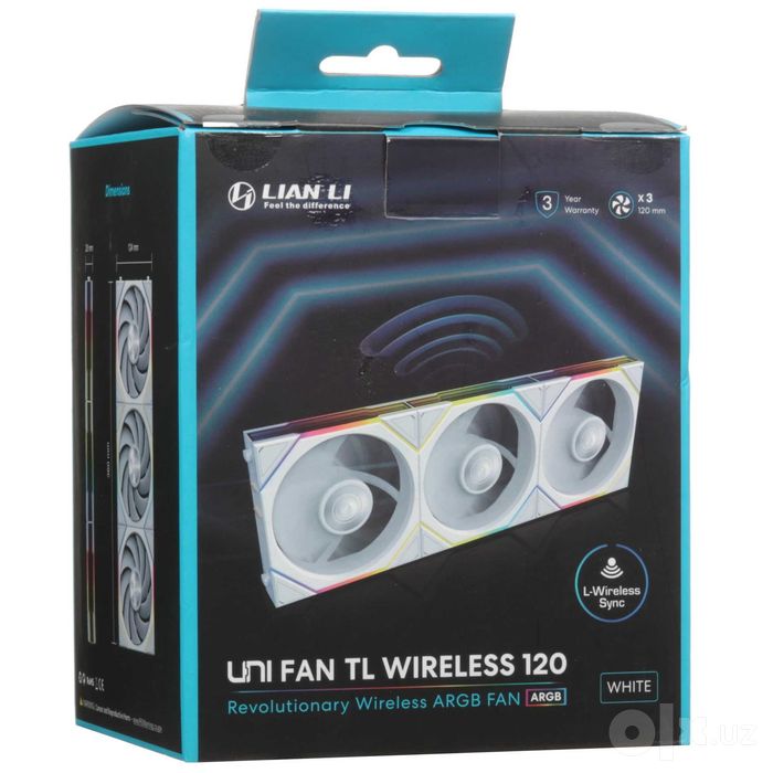 - Комплект вентиляторов Lian Li UNI FAN TL 120 White (3-Pack)
