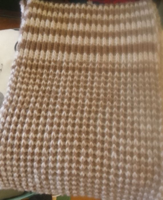 Fulare groase tricotate manual