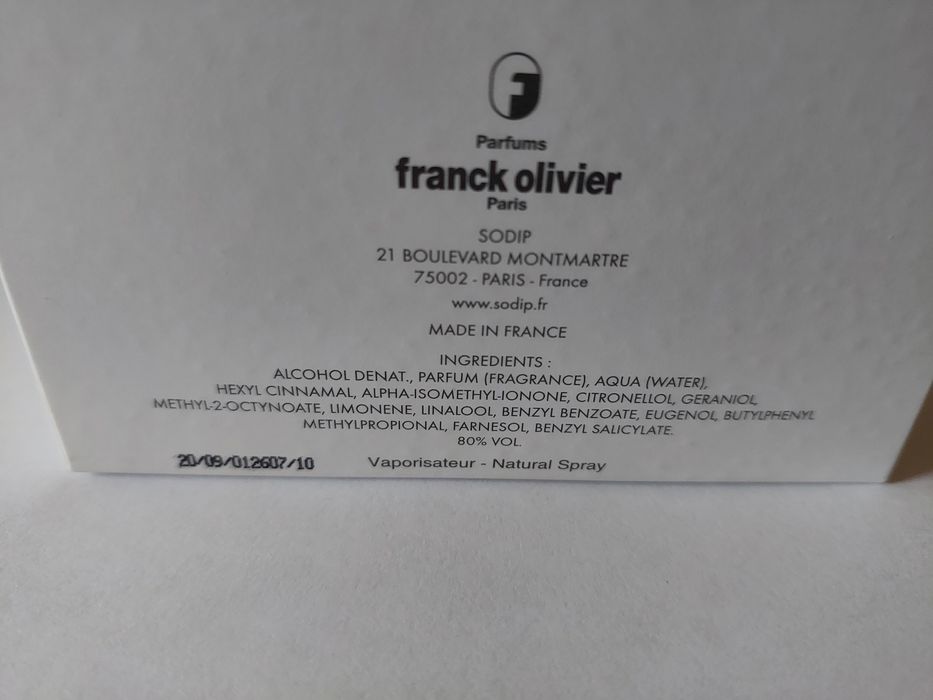 Духи женские Franck Olivier