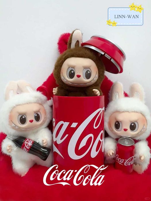 POP MART The Monsters Labubu Coca-Cola Лабубу ключодържател Кока Кола