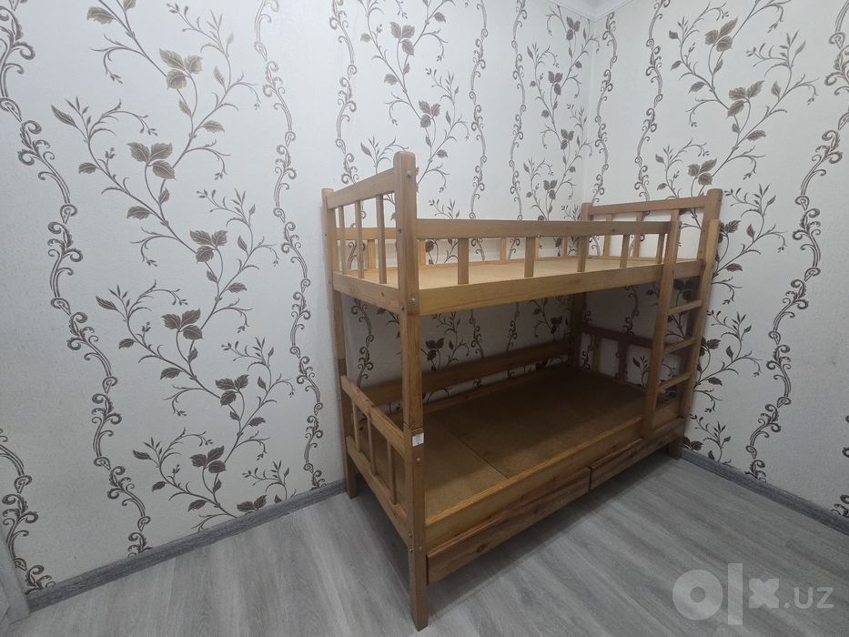 Детска 2х ярусная кровать с полочками, без матрасов