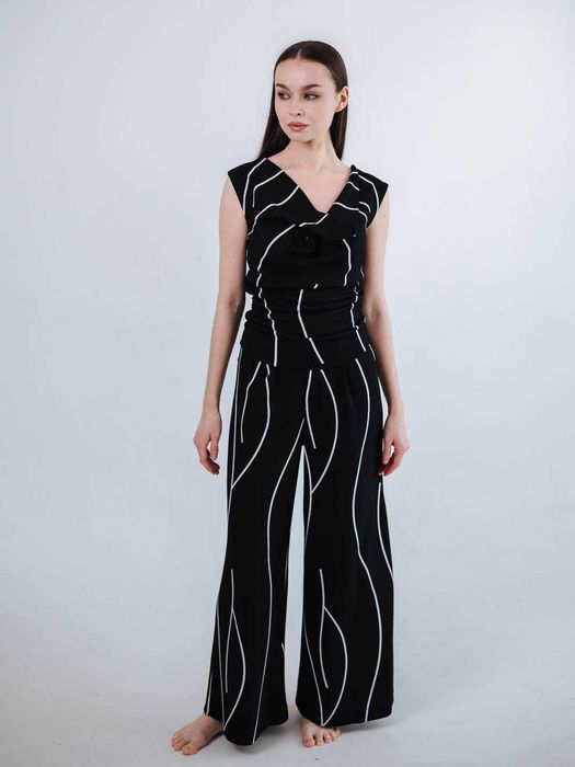 Женский комплект, двойка, кофта + широкие брюки, от SHEMESH