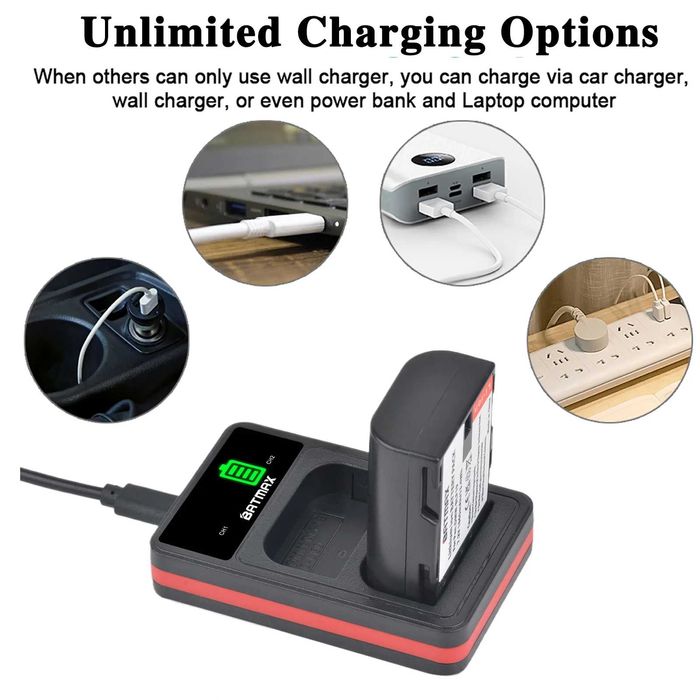 Set 2 acumulatori DMW-BLF19 + incarcator Panasonic GH3 GH4 GH5 GH5S G9