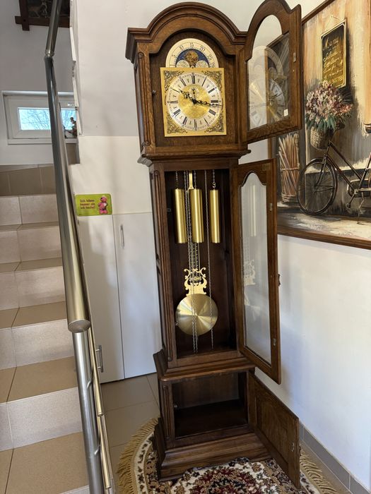 Ceas Pendul//Podea//Hermle//Secundar//Fazele Lunii//Sertar