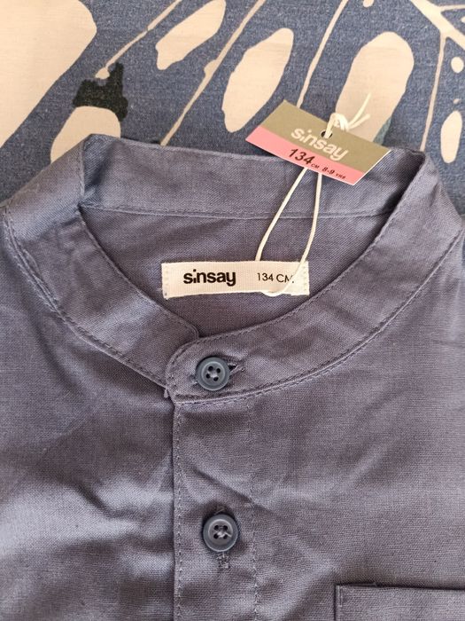 Ризи-бяла,синя,райе с къс и дълъг ръкав  Benetton 134см