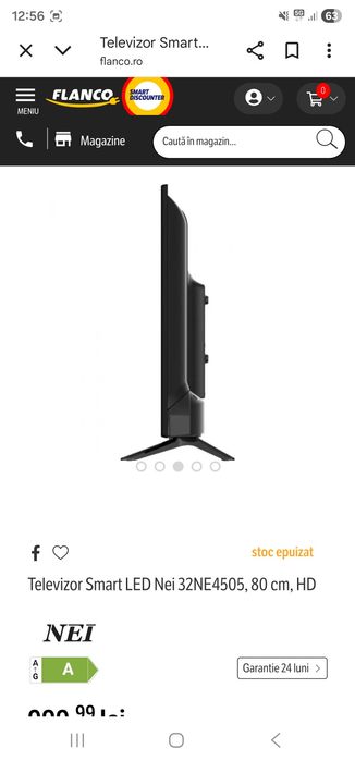 Televizor Smart LED Nei 32NE4505, 80 cm, HD