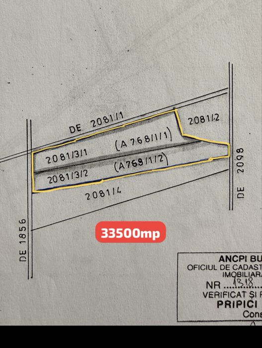 Teren extravilan 33500mp Gara Harman, Brasov