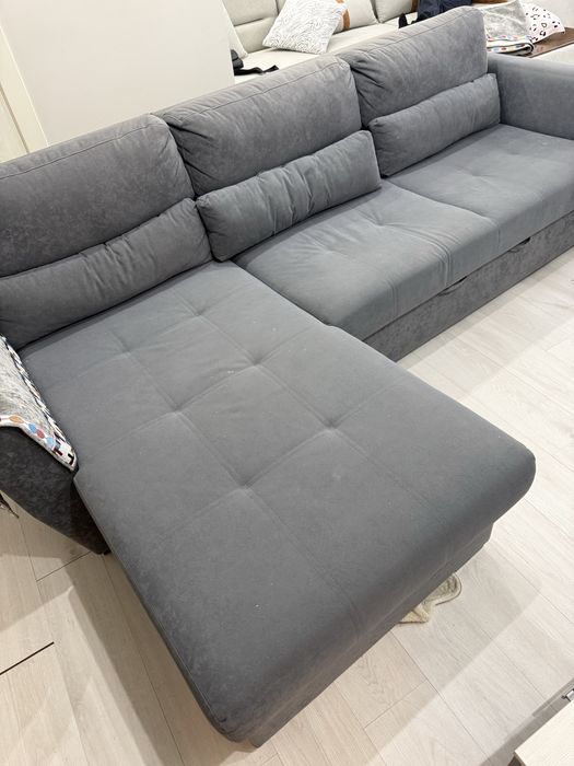 Диван серый раскладушка большой