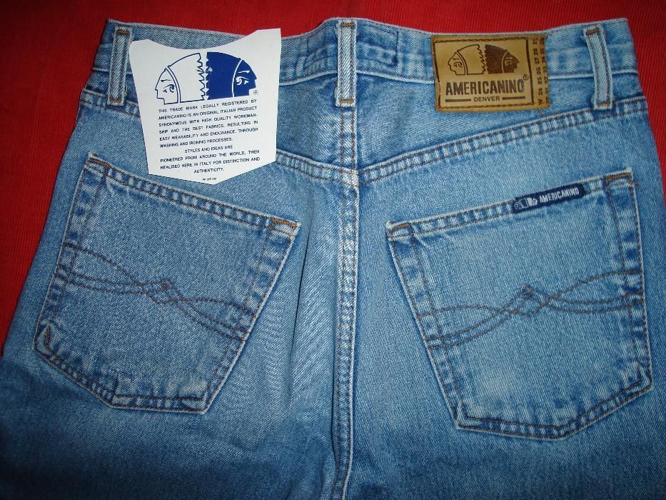 Jeansi Americanino Italy , noi, eticheta (jeans, pantaloni, blugi)
