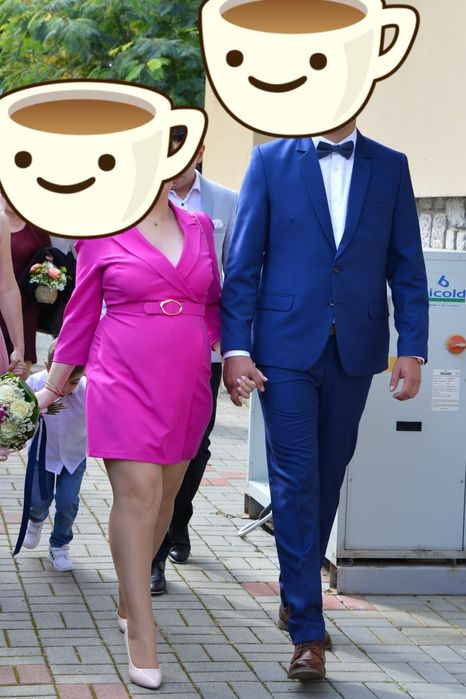 Vand costum barbat marimea 52,albastru inchis,Daspi