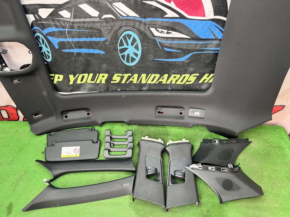 Porsche Macan 95B Tapiterie Plafon Negru Complet cu Panoramic Stalpi