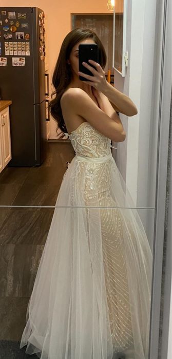 Rochie de mireasa Natalia Vasiliev cu fusta si bretele detașabile