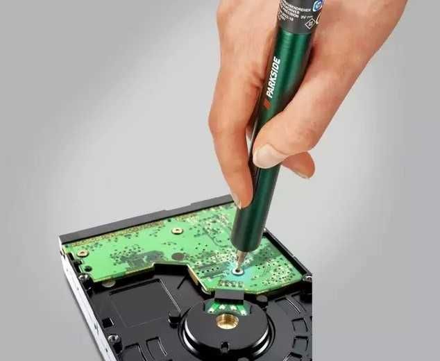 Șurubelnita cu baterii + 20 de biți, surubelniță electrică de precizie pentru electronica GSM, CALCULATOARE, NOUA, sigilata, realizata in Germania