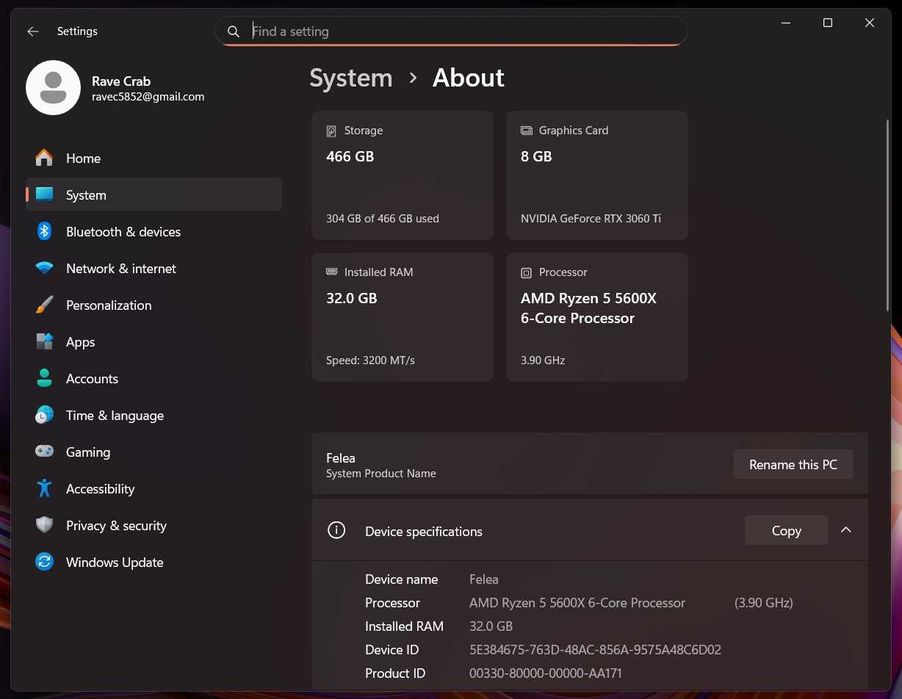 PC gaming Ryzen™ 5 5600x / RTX 2060 / RTX 3060Ti 8 GB / 32 Gb RAM DDR 4 / SSD 500GB + 1TB