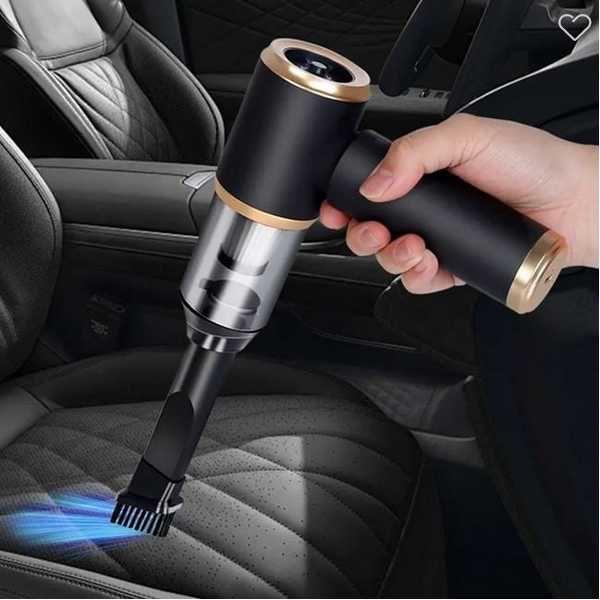 Мини прахосмукачка Mercado Trade, С накрайници, 5 в 1, 50W, Черен