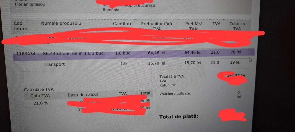 Umton Ulei de In 1 litru