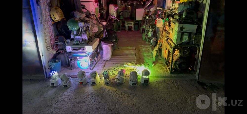* комплект оригинальной профессиональной RGB светомузыки 8 шт головы