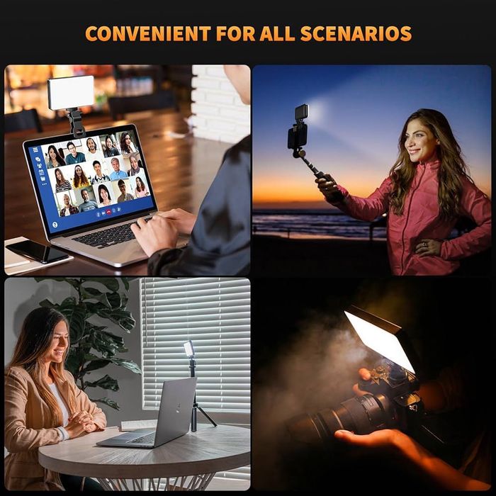 НОВА CAMOLO Selfie Light – 120 LED лампа за телефон, таблет, лаптоп