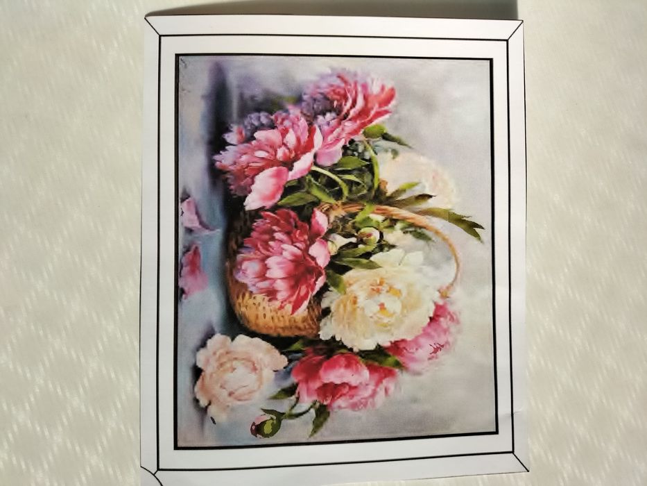 Схема , с остатками ниток