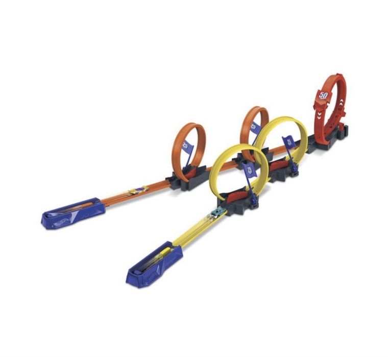 Игрален комплект Hot Wheels - Писта, Надпревара с лупинги