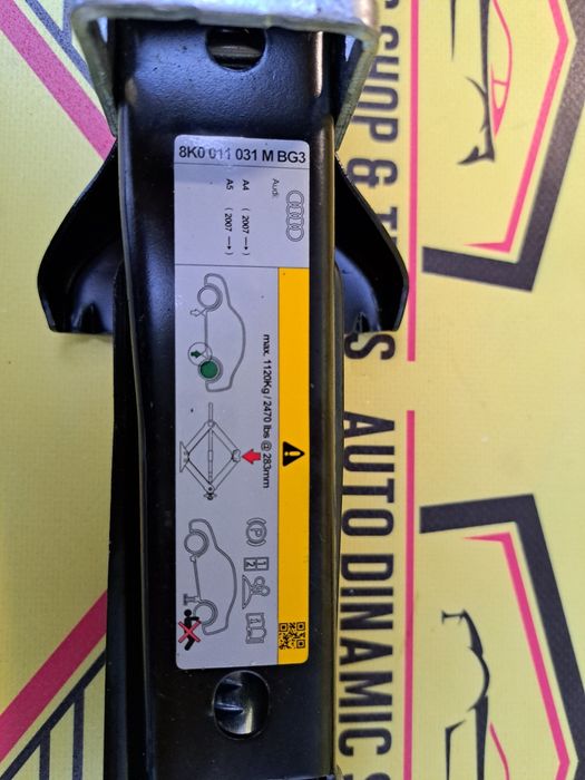 Cric auto punct sprijin original Audi A4 B8 A5 8T 2007+++2014 1120Kg