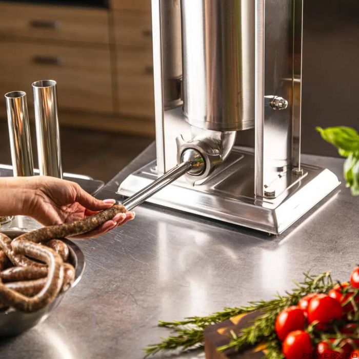 Masina manuala pentru umplut carnati, otel inoxidabil, capacitate 5