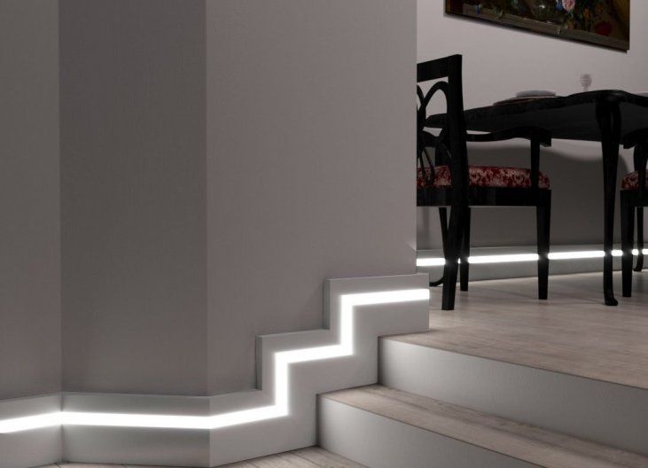 Напольный плинтуса светящиеся plintus podsvetkali