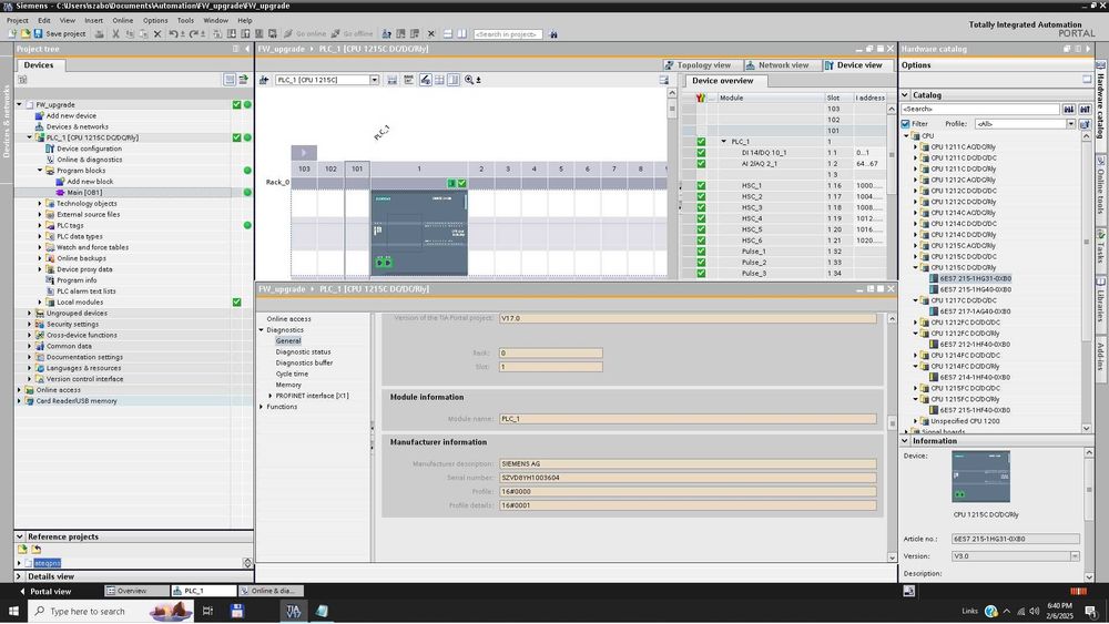PLC siemens S7-1215C si RTD