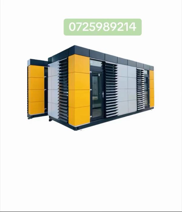 Container modular imbracat in alucbond hale metalice carport oferta