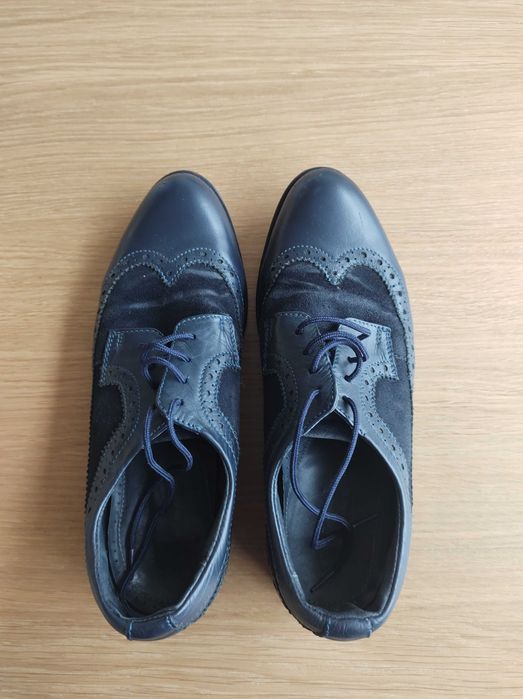 Дамски кожени обувки, естествена кожа и велур